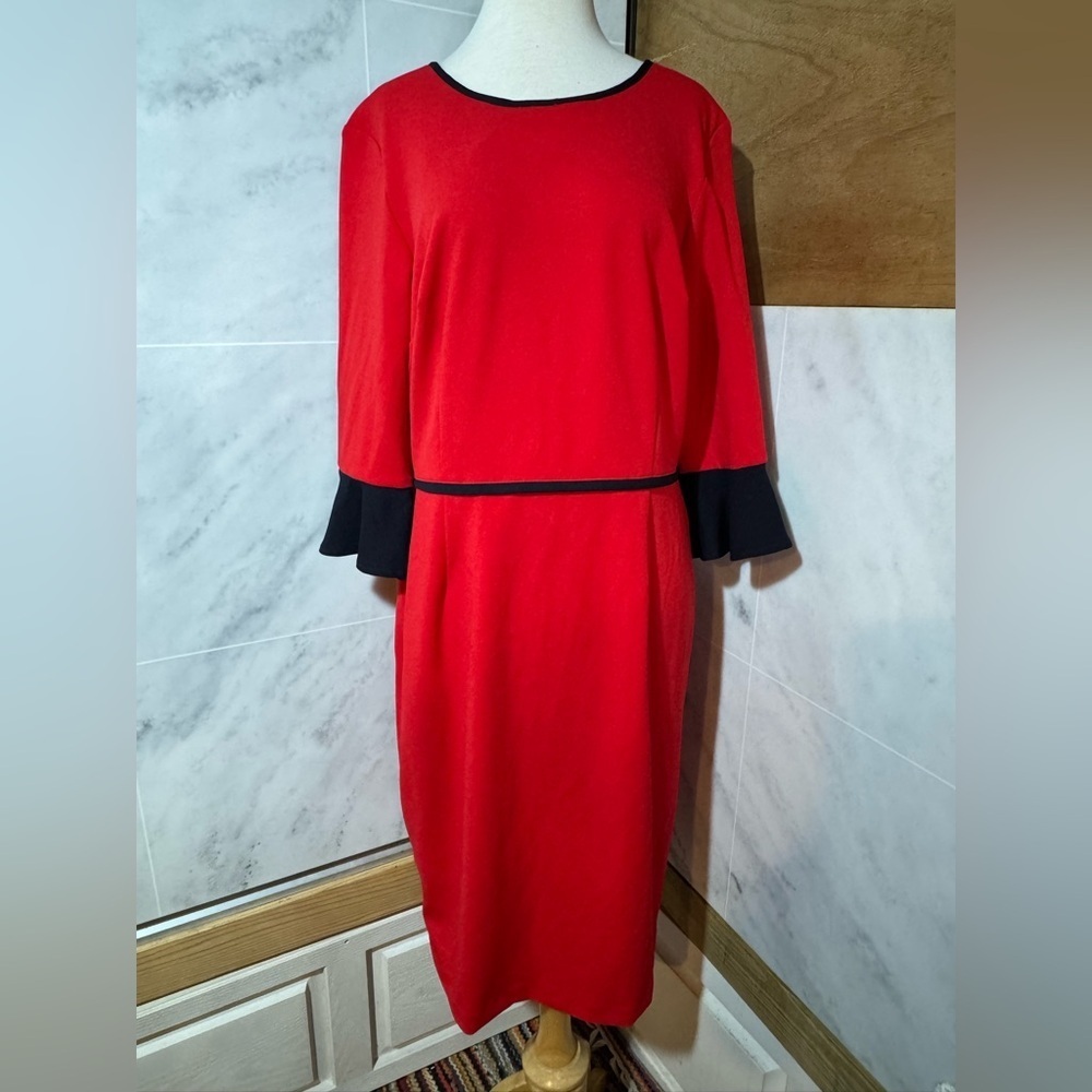 Allen Kay Women’s Royal Sleeve Sheath Dress Size 16